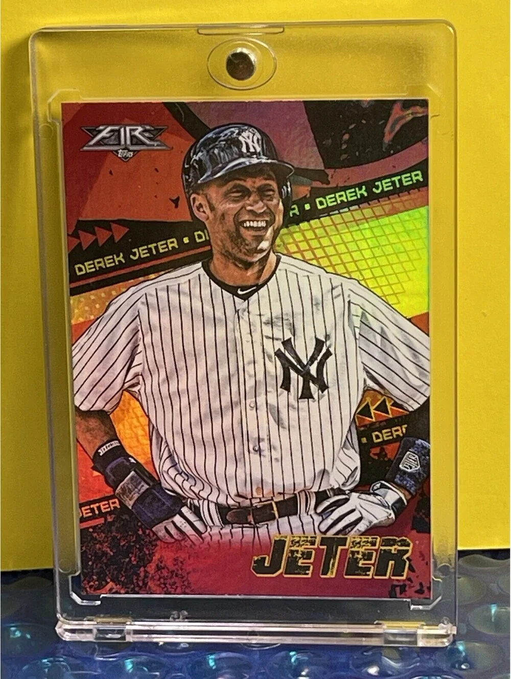 Derek Jeter REFRACTOR INVESTMENT CARD SSP TOPPS Fire Red Yankees HOF MVP MINT